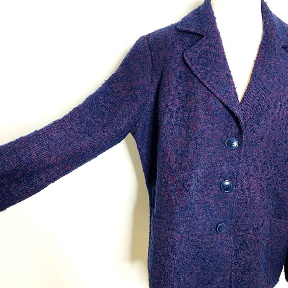 Coldwater Creek Purple Tweed Career Blazer Jacket Womens Acrylic Wool Blend P14 - Picture 5 of 8